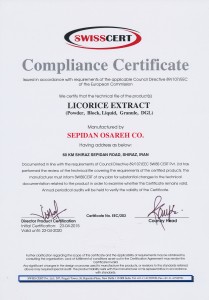 Licorice CE IranLicorice Licorice Certificate