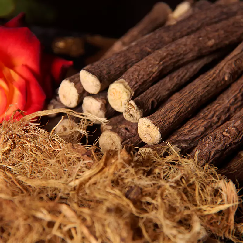 Licorice root benefits by Sepidan Osareh Jonoob Co., including anti-inflammatory, antioxidant, and digestive health support.